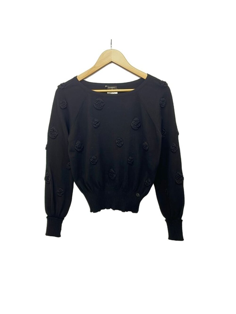 Chanel Long Sleeve Sweater L Black
